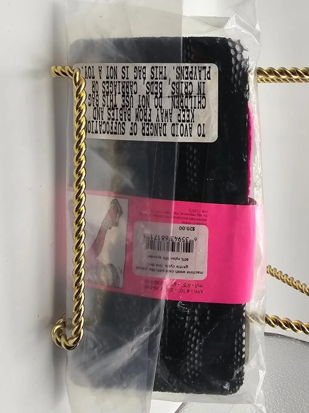 Betsey Johnson Black Fishnet Tights – Size M/L (NWT Packaging) - Picture 2 of 2